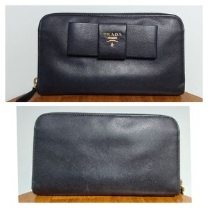 Prada saffiano zippy wallet